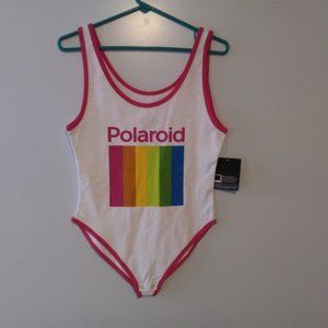 new Juniors Polaroid Bodysuit size L with a tag